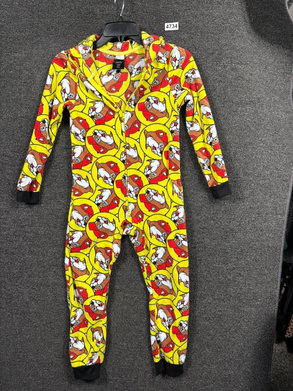 Buc-ee's One-piece Pajamas Adult XS/Small Hooded Zip All Over Print BUC0002
